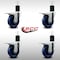 Service Caster 4'' SS Solid Poly Swivel 1-3/4'' Expanding Stem Caster Set Total Lock Brake, 4PK SCC-SSEXTTL20S414-SPUS-134-4 - alternate 3